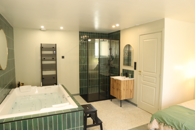 Salle de bain balneo du Gite L'Ecume